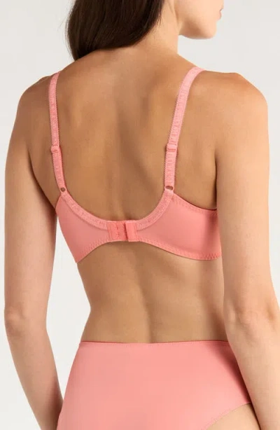 Hunkemoller Hunkemöller Diva Embroidered Mesh Underwire Bra In Orange
