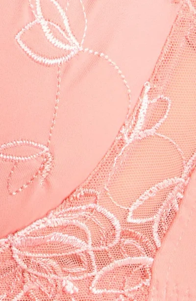 Hunkemoller Hunkemöller Diva Embroidered Mesh Underwire Bra In Orange