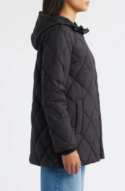 Bernardo Quilted Packable Puffer Jacket In Black