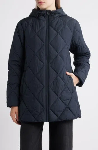 Bernardo Quilted Packable Puffer Jacket In Blue
