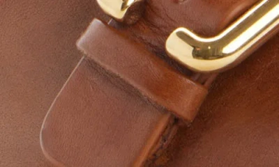 Chloé Jeannette Leather Buckle Clog Sandals In Brown