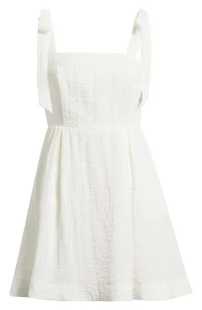 Sam Edelman Tie Strap A-line Minidress In White