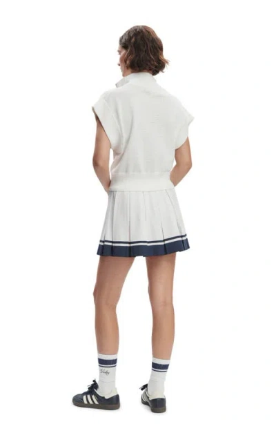 Varley Fulton Half-zip Crop Pullover In White