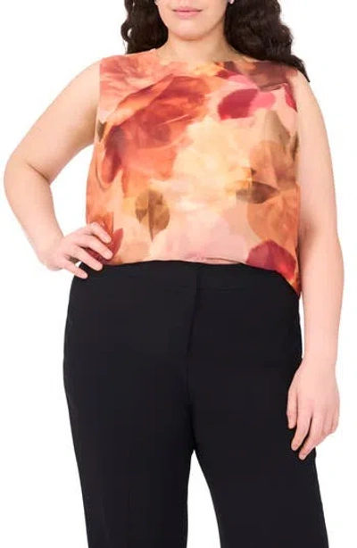 Halogen ® Romantic Roses Chiffon Shell In Multi