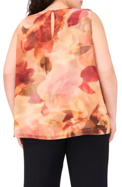 Halogen ® Romantic Roses Chiffon Shell In Multi