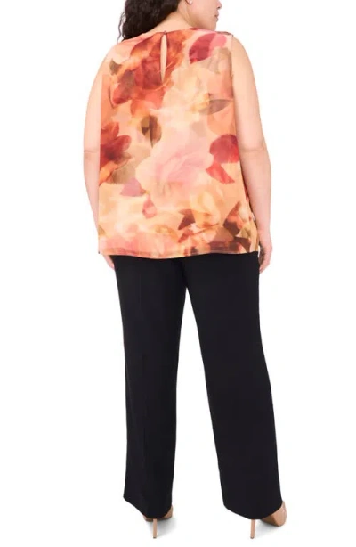 Halogen ® Romantic Roses Chiffon Shell In Multi