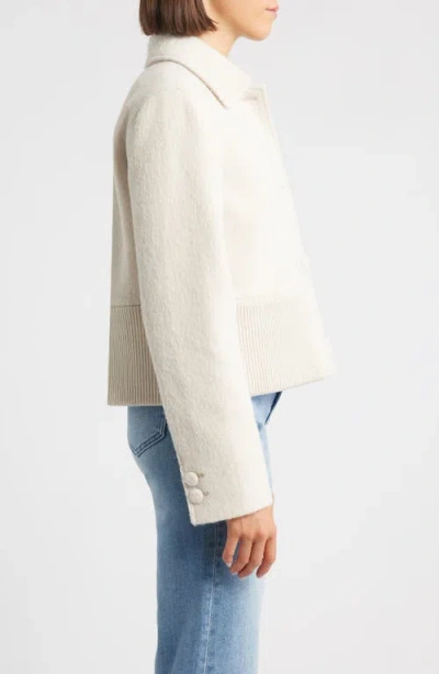 Bernardo Brushed Short Jacket In White
