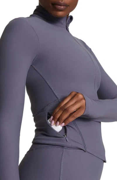 Spanx Smooth Onform Full Zip Jacket In Purple