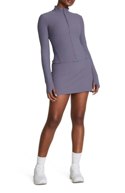 Spanx Smooth Onform Full Zip Jacket In Purple