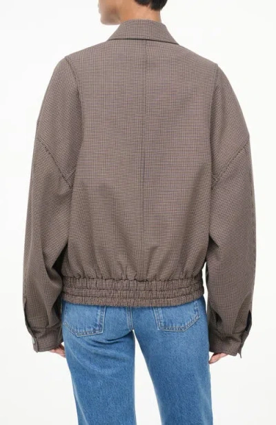 Staud Eugene Micro Houndstooth Jacket In Multi