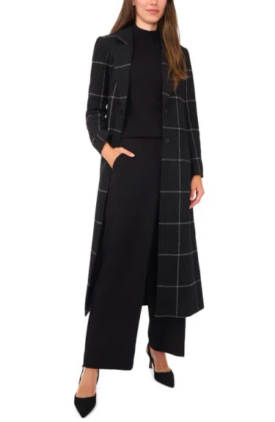 Halogen ® Windowpane Check Longline Jacket In Black