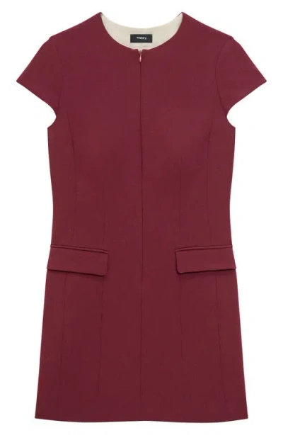 Theory Tailored Zip-front Mini Dress