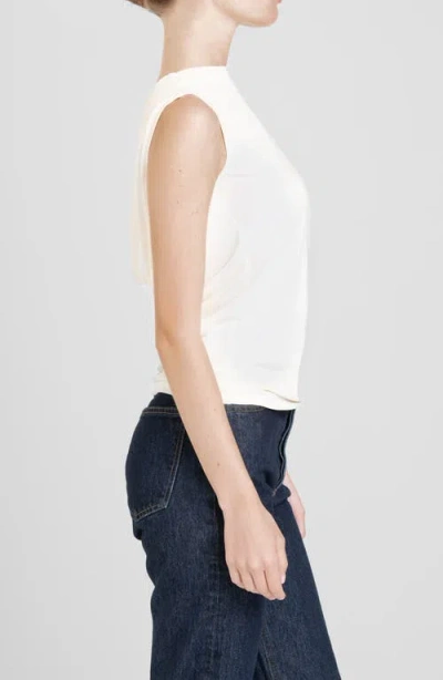 Wayf Celeste Drape Back Top In White