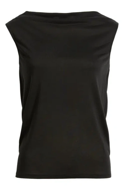 Wayf Celeste Drape Back Top In Black
