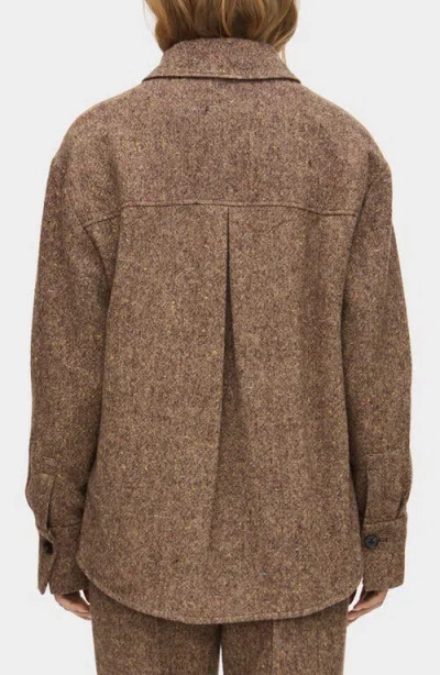 Aligne Charlie Wool Overshirt In Brown