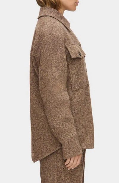 Aligne Charlie Wool Overshirt In Brown