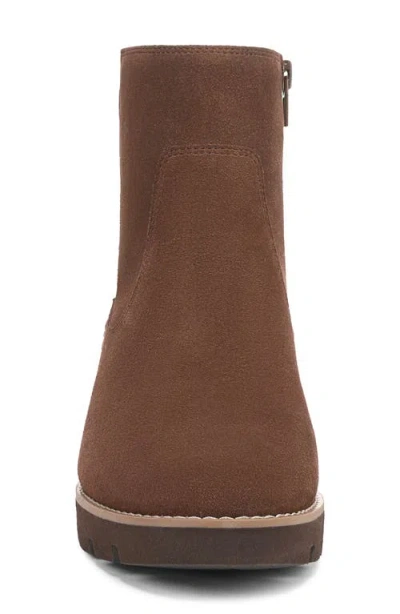 Vionic Ariana Platform Wedge Bootie In Brown