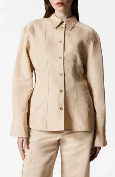 & Other Stories Tapered Shirt In Nude