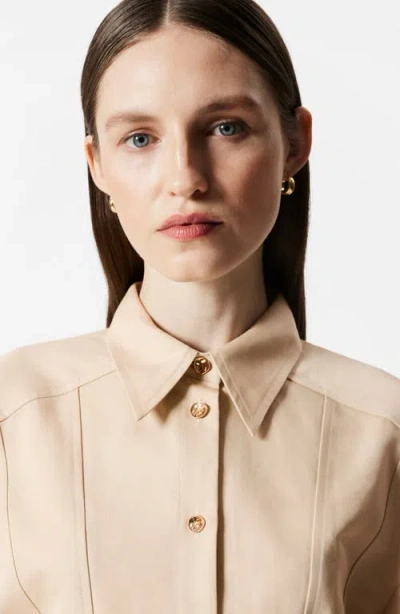 & Other Stories Tapered Shirt In Nude