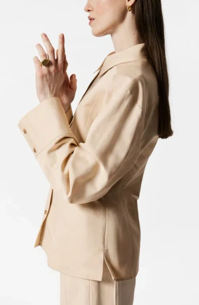 & Other Stories Tapered Shirt In Nude