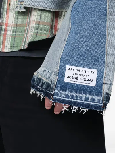 Gallery Dept. Ford Trucker Jacket Contrast Panels Collar In Blue