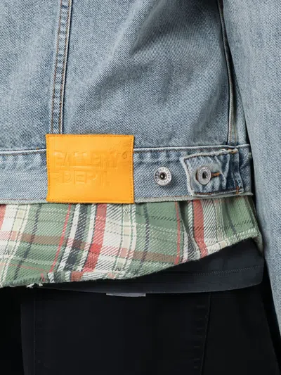 Gallery Dept. Ford Trucker Jacket Contrast Panels Collar In Blue