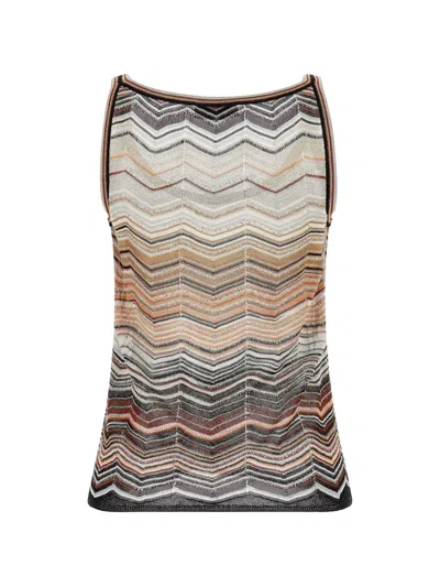 Missoni Women Multicolor Chevron Lam Tank Top, Xxl Luxury Tops For Women Darveys