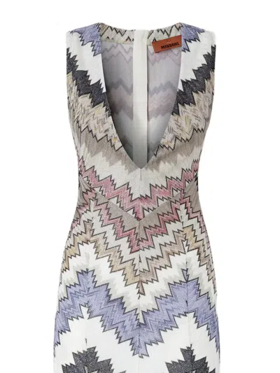 Missoni Striped Metallic Crochet-knit Maxi Dress In Multi