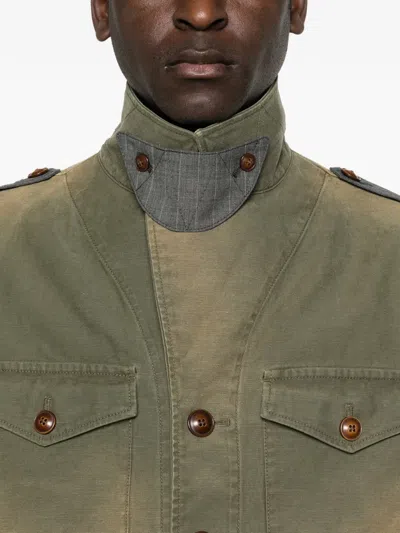 Khoki Pinstripe Panelled Jacket In Multi