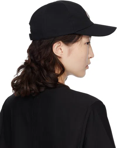 Rick Owens Black Logo Solid Baseball Cap In Black