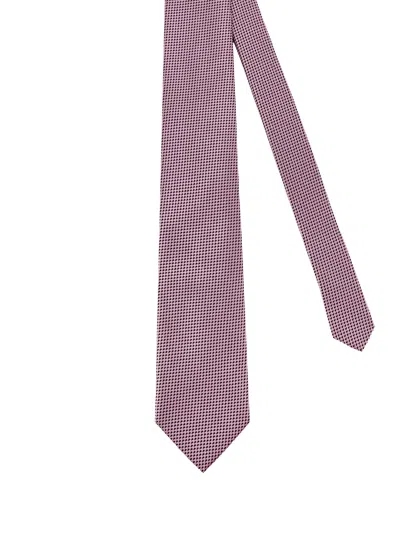 Tom Ford Patterned Silk Tie In Pink