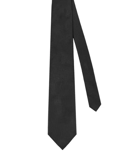 Tom Ford Patterned Silk Tie In Black