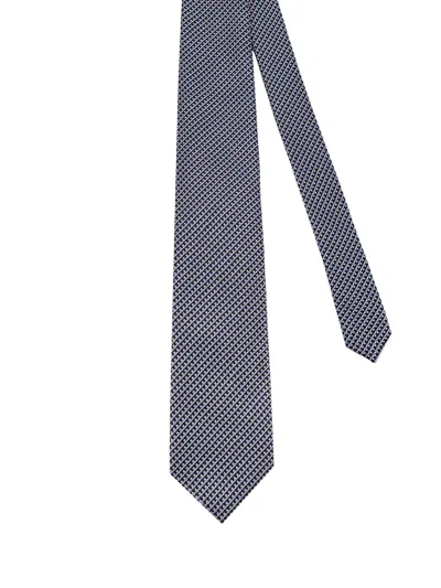 Tom Ford Patterned Silk Tie In Metallic