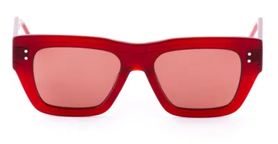 Thom Browne Square-frame Sunglasses In Red