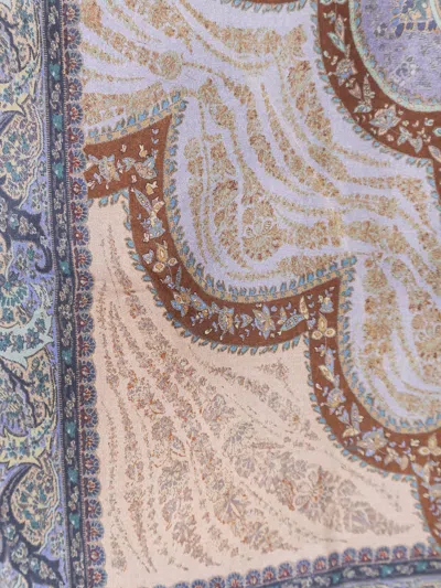 Zimmermann Long Sleeve V-neck Paisley Dress Tie Detail In Multi