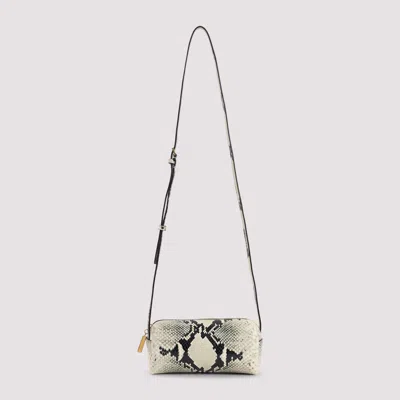 Khaite Mini Kye Snakeskin Embossed Leather Crossbody Bag In Burgundy