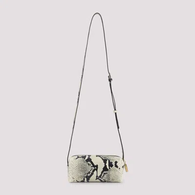 Khaite Mini Kye Snakeskin Embossed Leather Crossbody Bag In Burgundy