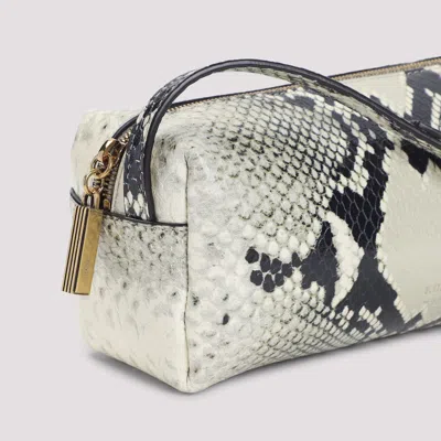 Khaite Mini Kye Snakeskin Embossed Leather Crossbody Bag In Burgundy