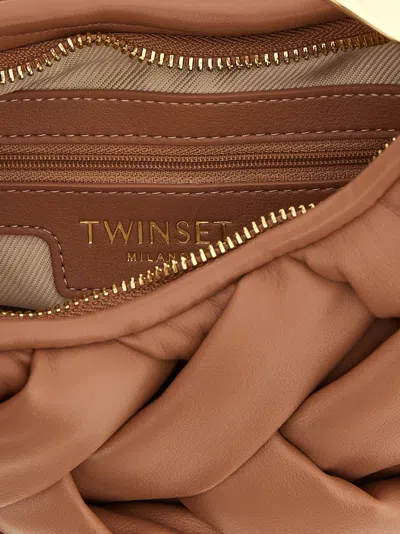 Twinset Weaved Handbag In Pattern