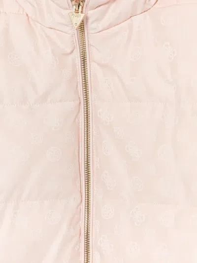 Hugo Boss Monogram-pattern Puffer Jacket In Pink