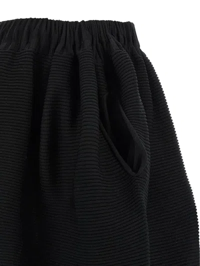 Issey Miyake Black December Moving Knit Midi Skirt