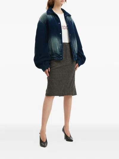 We11 Done コーデュロイカラー ボンバージャケット In Blue