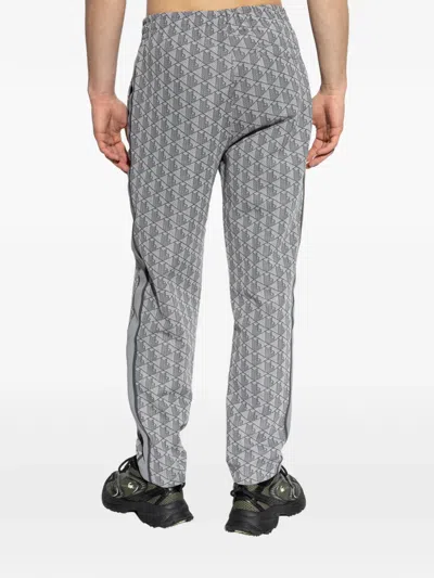 Lacoste Patterned Track Pants In Gray