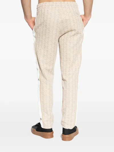 Lacoste Patterned Track Pants In Neutral