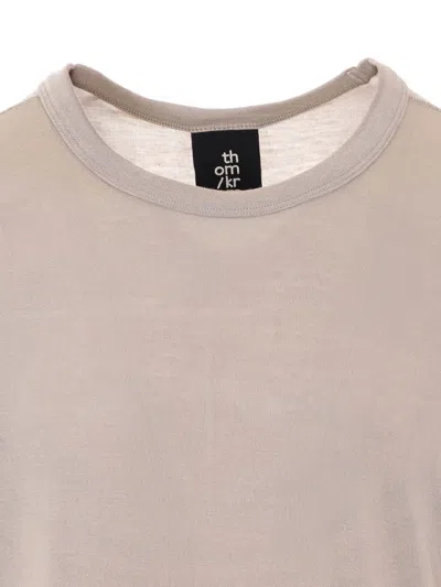 Thom Krom Crew-neck Elasticated T-shirt In Neutral