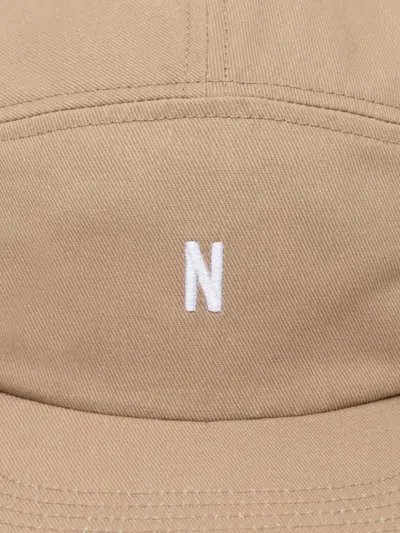 Norse Projects Initial-logo Cap In Brown