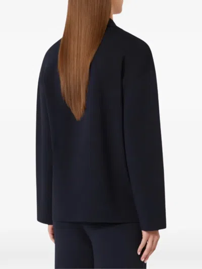 Max Mara Double-breasted Blazer In Blue