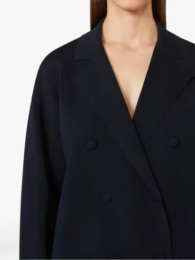 Max Mara Double-breasted Blazer In Blue