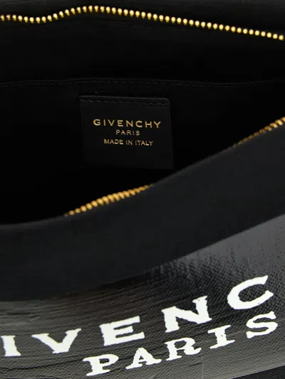 Givenchy Tape Small Clutch Bag Rectangular Wrist Strap In Black