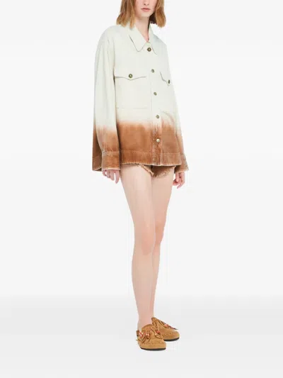 Alanui Bright Hues Denim Overshirt In Multi